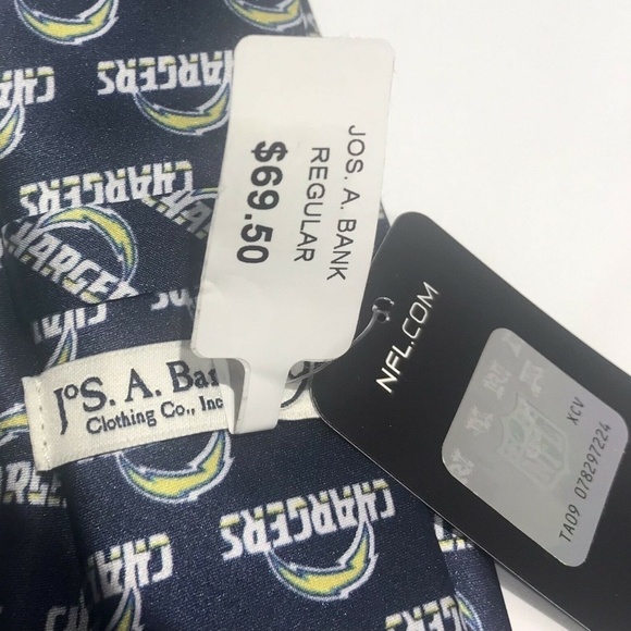 NFL Team Apparel Jos A. Bank 1905 Chargers Tie New With Tags - Picture 4 of 4